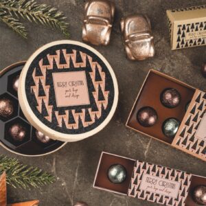 Chocolats pralinés et truffes de Noël